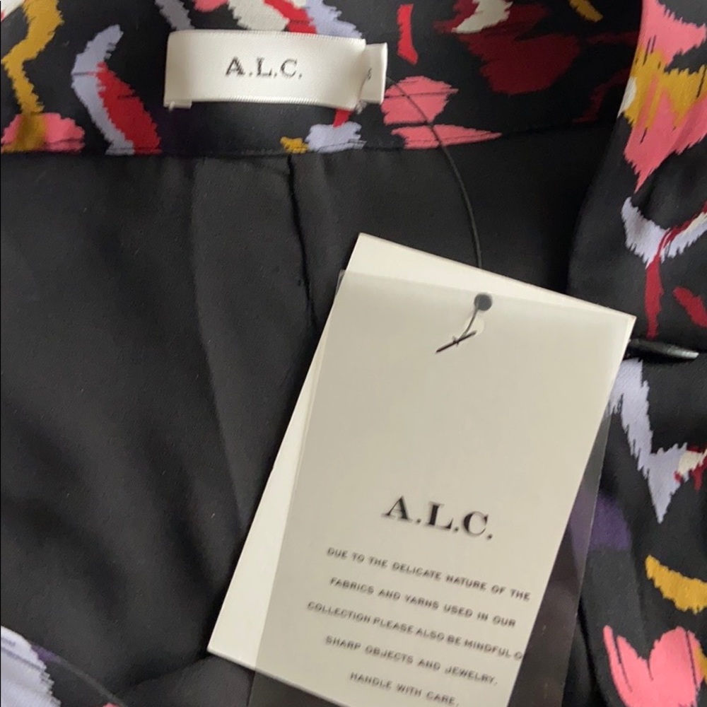 A.L.C. Baxter Printed Tiered Silk Skirt 6 - Picture 6 of 7